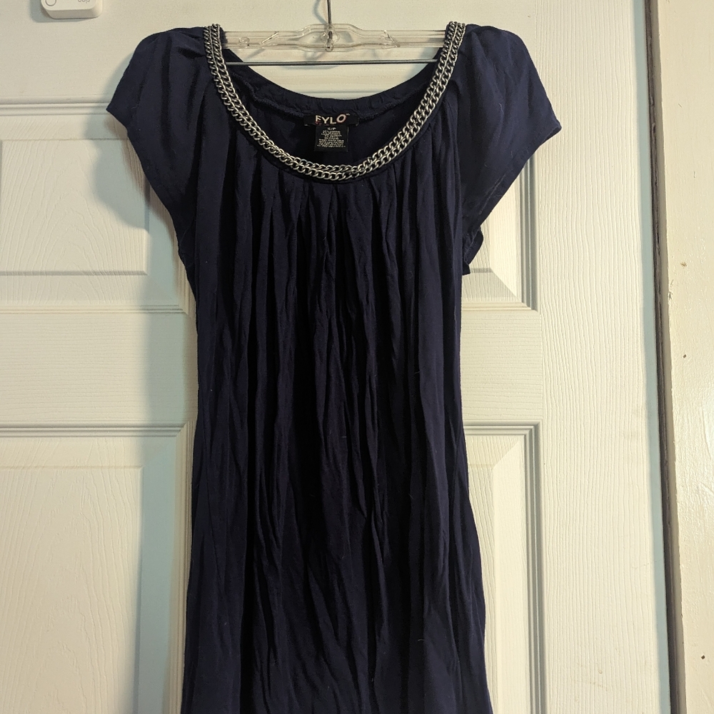 Navy Chained Tank Top